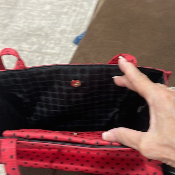 Kate Spade purse red with black polka dots. Very cute ๐ - Picture 5 of 9